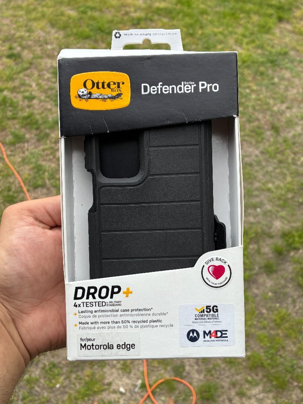 OtterBox Defender Pro Series Case & Belt Holster For Motorola Edge 5G UW, Black